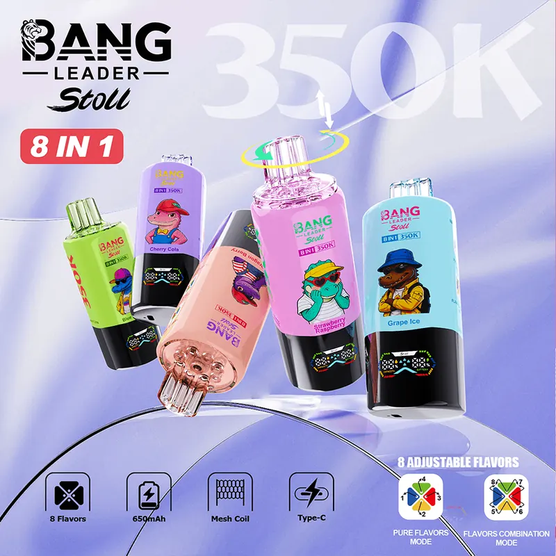 Jednorazowy e-papieros Bang Leader 350K 8w1 za pobraniem